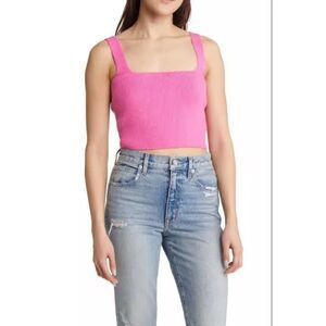 All‎ In Favor Women's Medium Tie Back Sweater Tank Pink